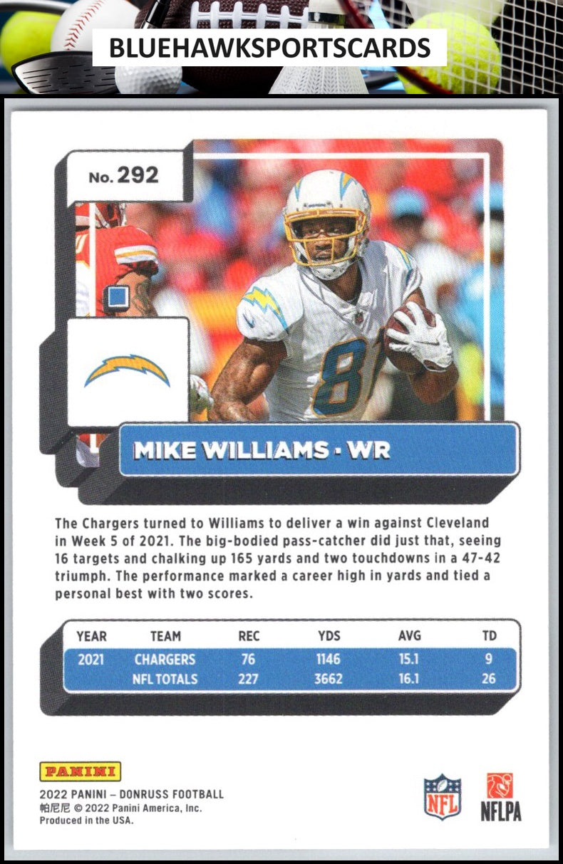2022 Donruss #292 Mike Williams