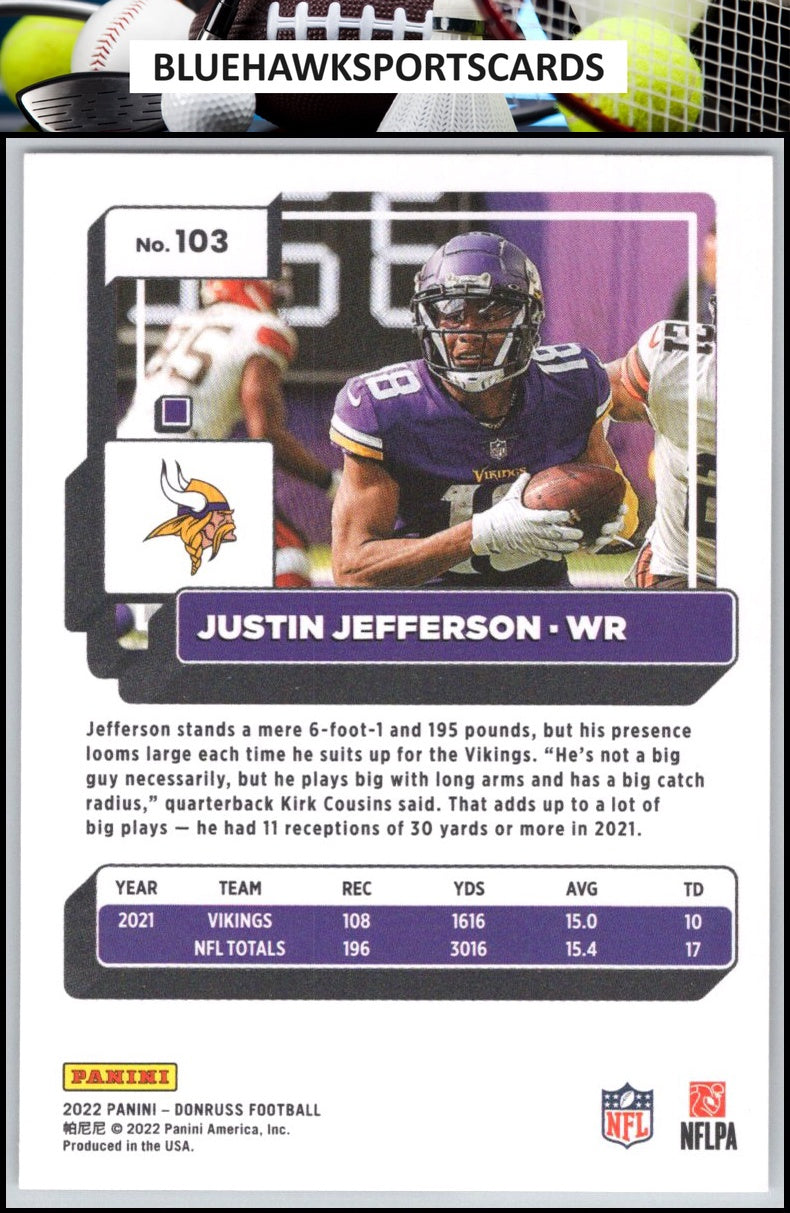 2022 Donruss #103 Justin Jefferson