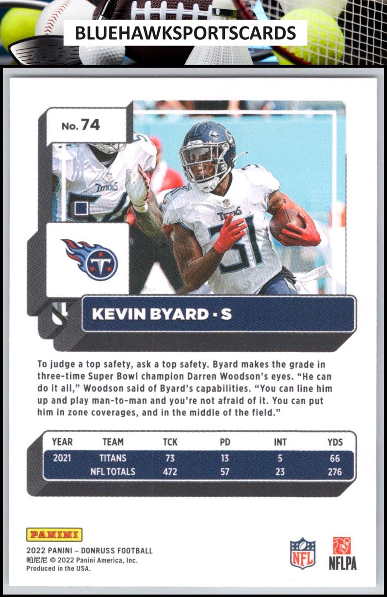 2022 Donruss #74 Kevin Byard