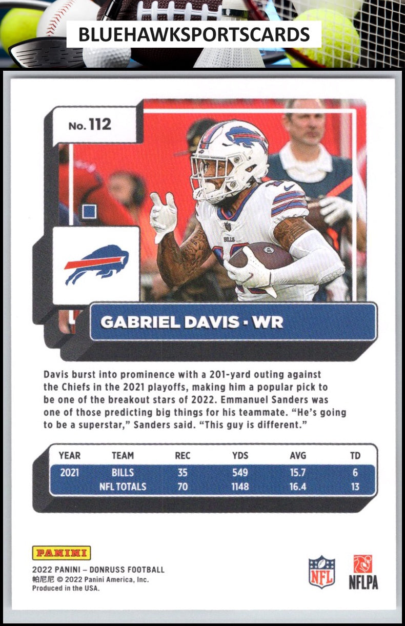 2022 Donruss #112 Gabriel Davis