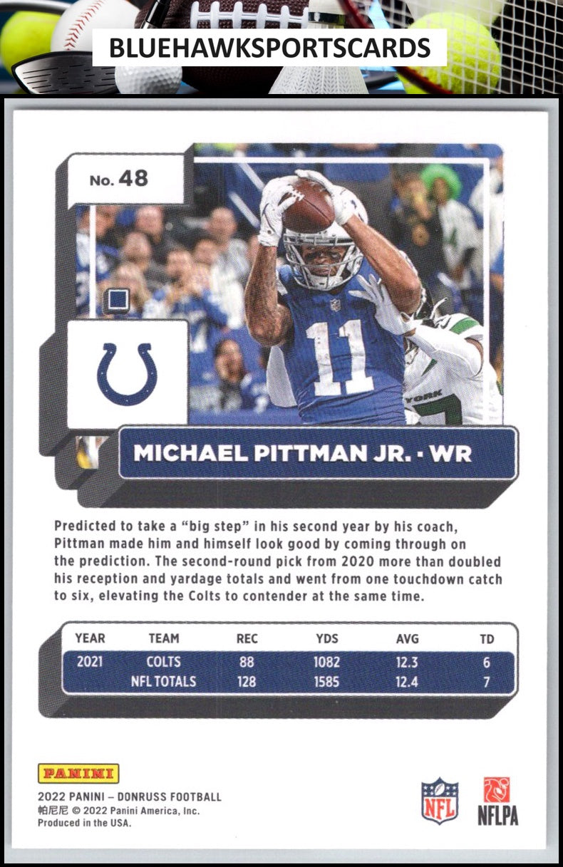 2022 Donruss #48 Michael Pittman Jr.