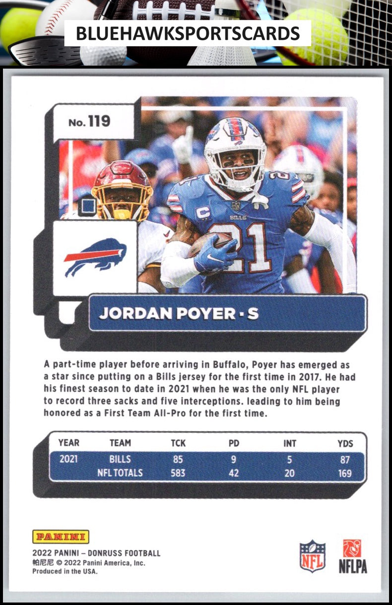 2022 Donruss #119 Jordan Poyer