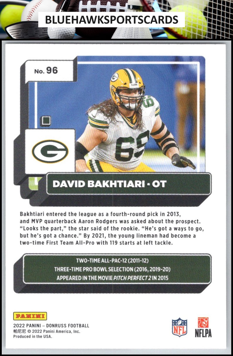 2022 Donruss #96 David Bakhtiari