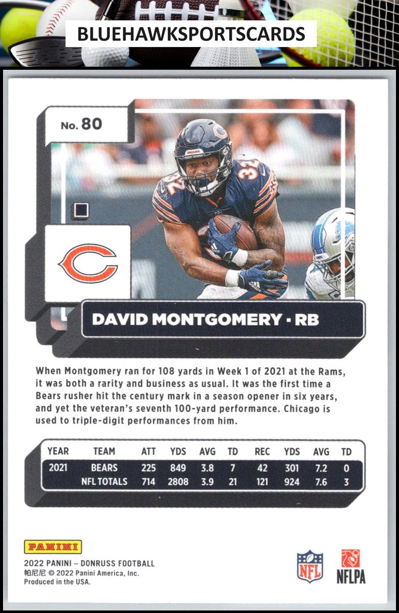 2022 Donruss #80 David Montgomery