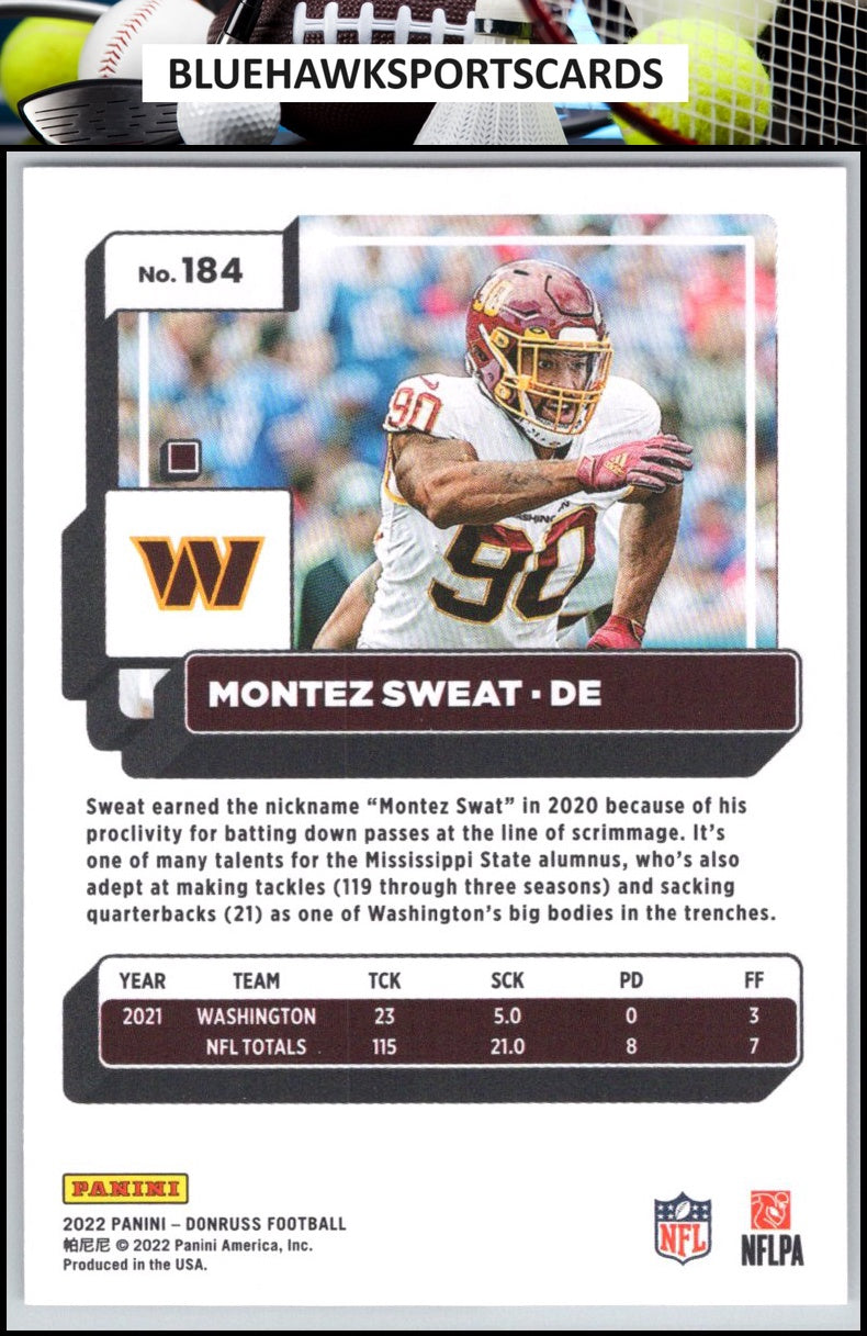 2022 Donruss #184 Montez Sweat