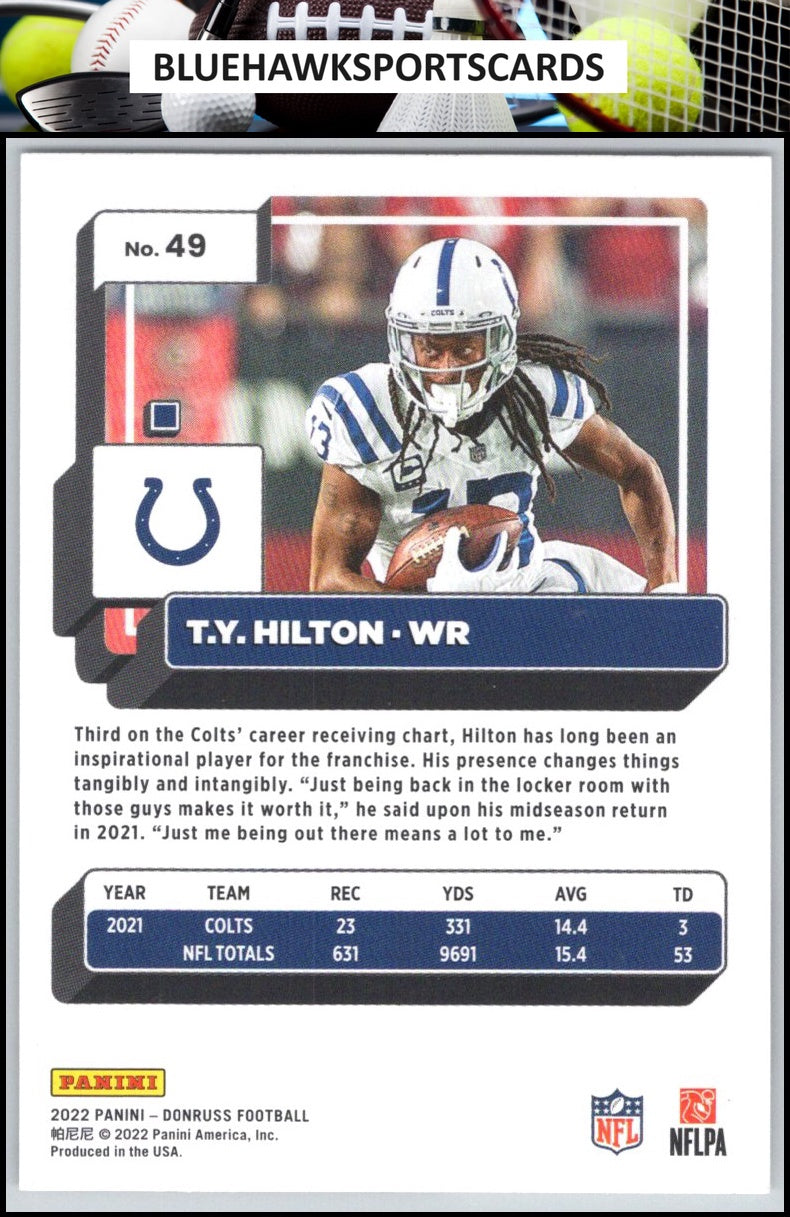 2022 Donruss #49 T.Y. Hilton