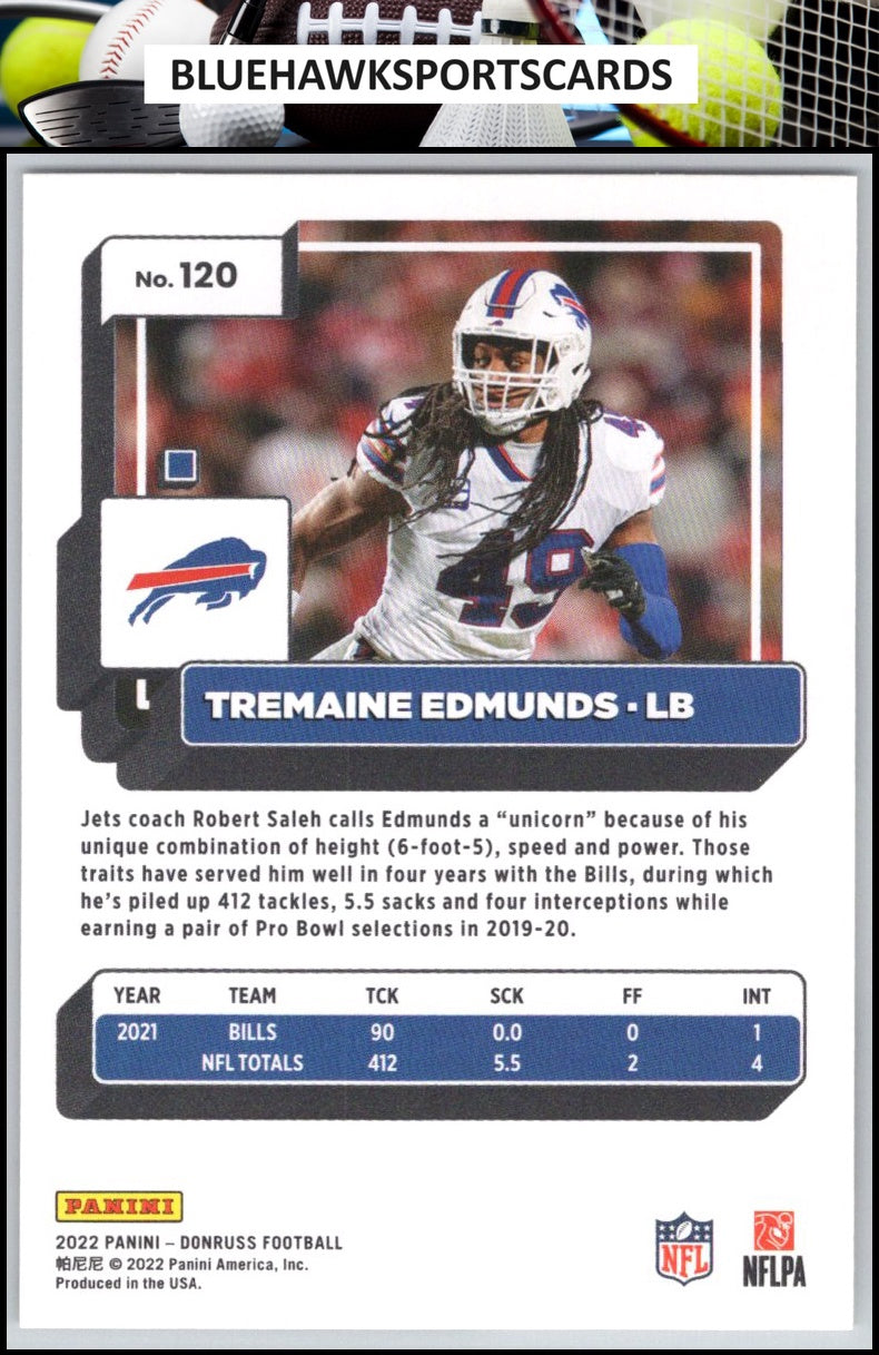 2022 Donruss #120 Tremaine Edmunds