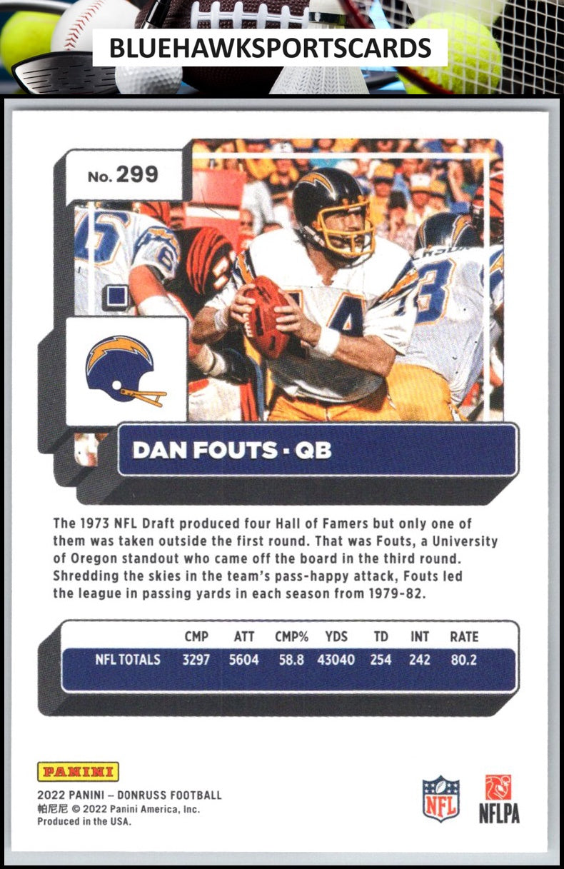 2022 Donruss #299 Dan Fouts