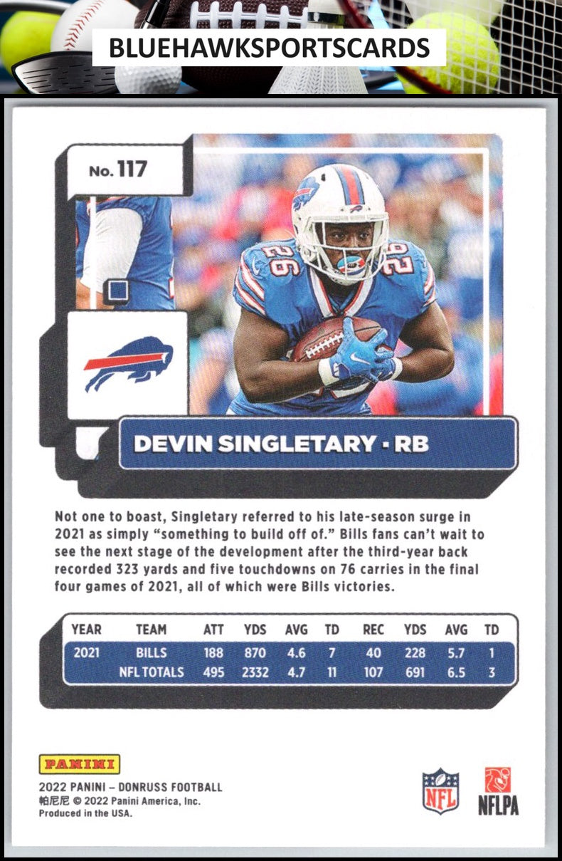 2022 Donruss #117 Devin Singletary