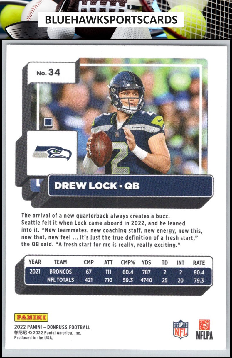 2022 Donruss #34 Drew Lock