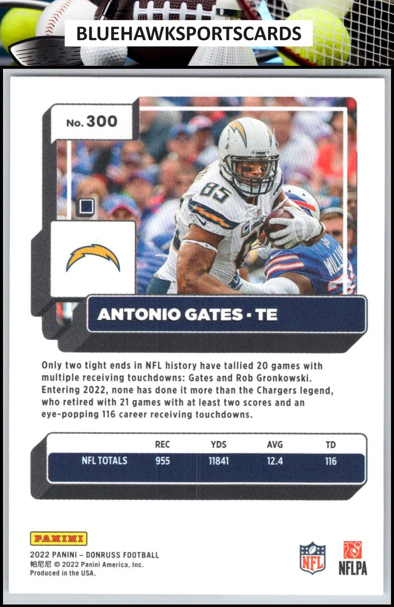2022 Donruss #300 Antonio Gates